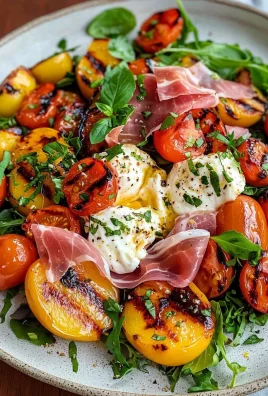 Grilled Nectarine Burrata Prosciutto Salad