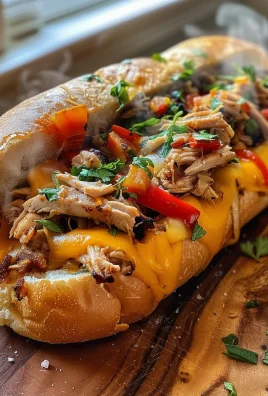 Healthy Crockpot Chicken Philly Cheesesteak Recipe