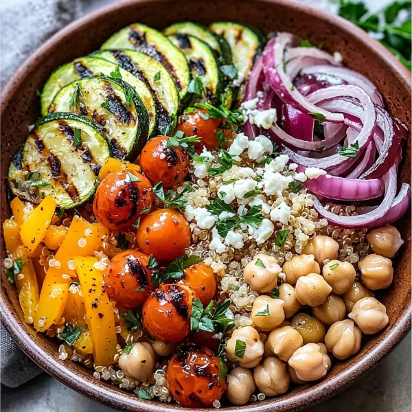 Healthy Grilled Mediterranean Bowl