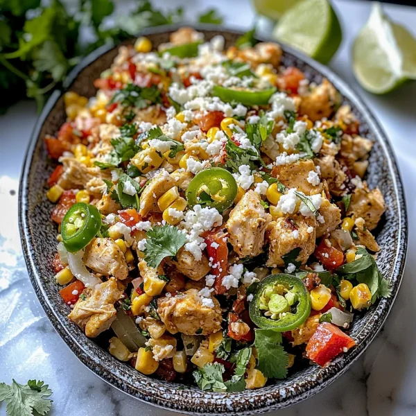 Healthy Street Corn-Inspired Chicken Salad