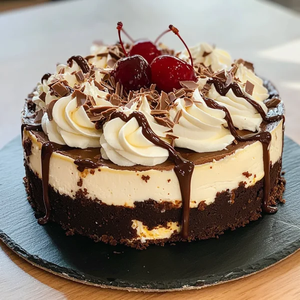 Hot Fudge Sundae Brownie Cheesecake