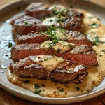 Juicy Steak with Creamy Garlic Sauce