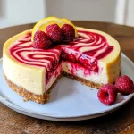 LEMON RASPBERRY SWIRL CHEESECAKE