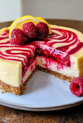 LEMON RASPBERRY SWIRL CHEESECAKE