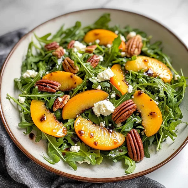 Peach Arugula Salad