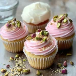 Rose and Pistachio Cupcakes: A Floral Delight