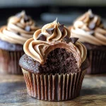 Swirled Chocolate Cupcakes with Creamy Chocolate Filling