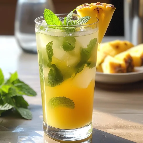 Iced Pineapple Mint Green Tea